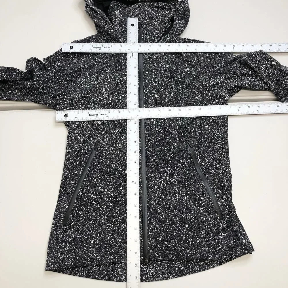Lululemon Here To Move Jacket Sz 4 Luminesce Splatter White Black Hoodie LW4AMYS - Picture 3 of 12